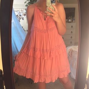 light pink crown and ivy dress